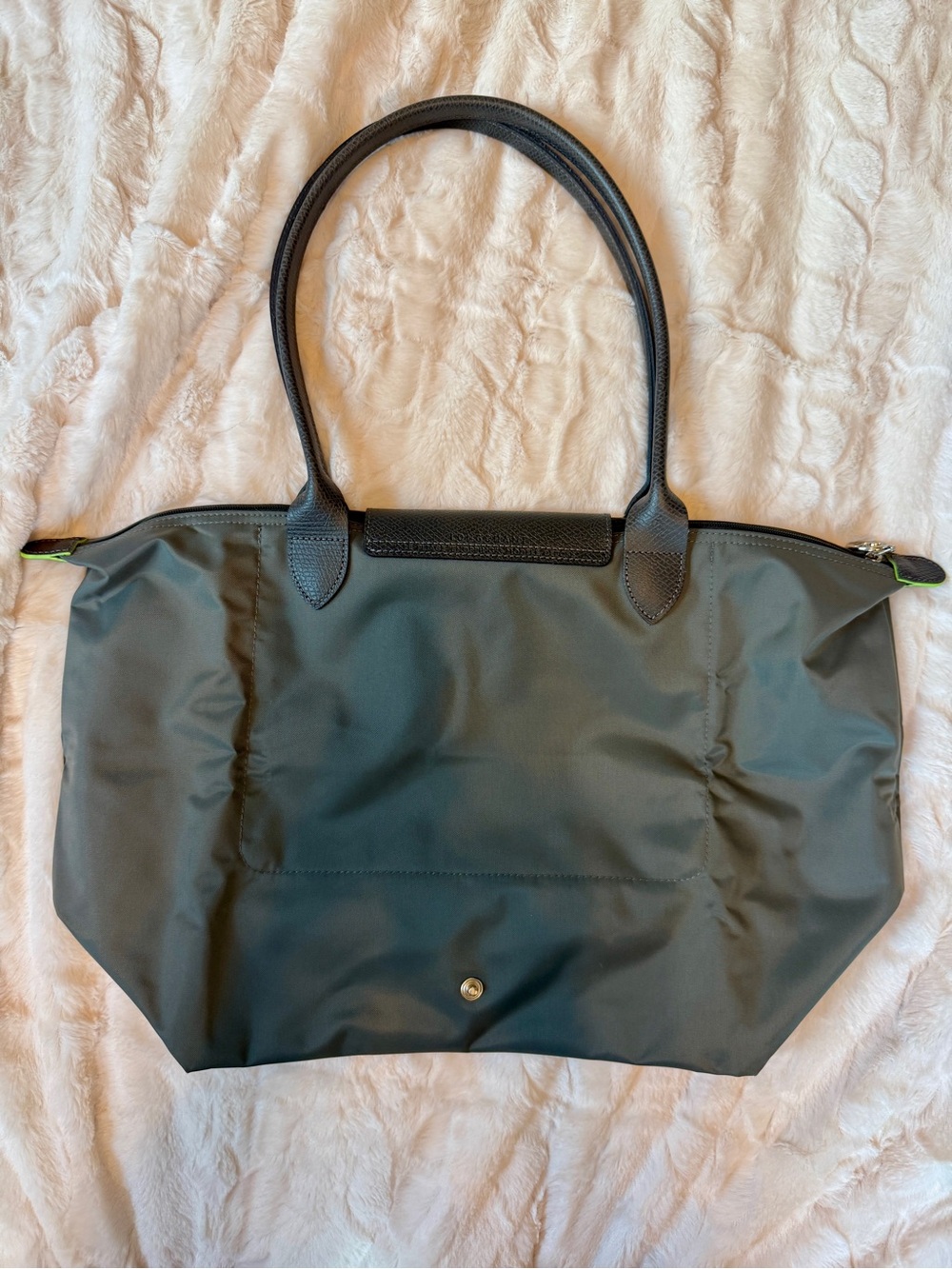 Longchamp Le Pliage Green Recycled Canvas Large Shoulder Tote in graphite - Picture 2 of 16